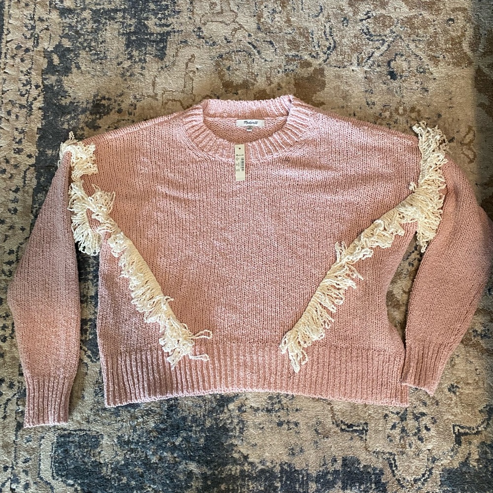 NWT Madewell XS Montford Fringe Pullover Sweater - Picture 2 of 7